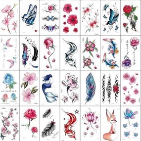 Набір дитячих тимчасових татуювань "Кольорові міні №1" color-tattoo-mini-set-30