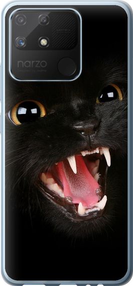 Чехол на Realme Narzo 50A Чёрная кошка "932u-2514-17620"