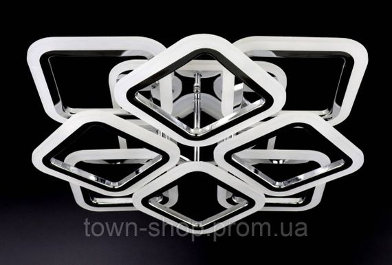 Люстра потолочная LED с пультом A2400/4+4S-RGB-ch Хром 11х50х50 см. | Зображення 1