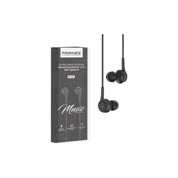 Навушники Promate Duet Black (duet.black) | Зображення 6