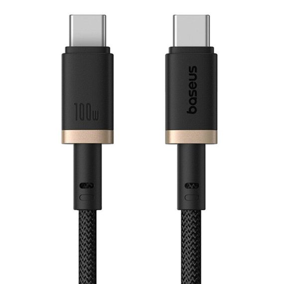 Дата кабель Baseus Dura Series Fast Charging Type-C to Type-C 100W (2m) (P10377803) Gold / Black