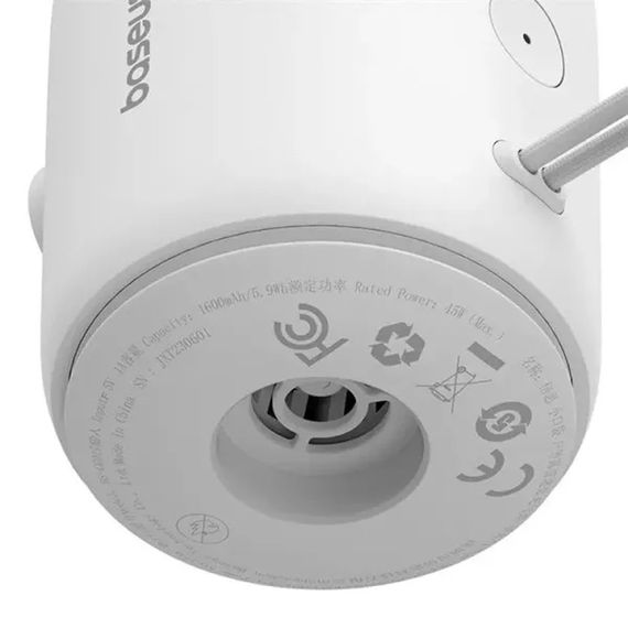 Портативний насос Baseus PocketGo Portable Air Pump 1600 mAh with LED lamp (C11157700221-00) Stellar White | Зображення 2