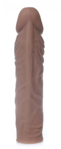Насадка на член с реалестичными венами и складками 195 мм  Brown sexstyle | Зображення 8