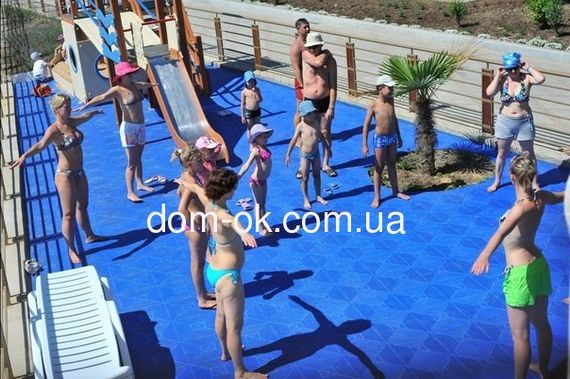 Пластиковые модульные напольные покрытия "Сквер", размер 378х378х11мм, цвет терракот | Зображення 8