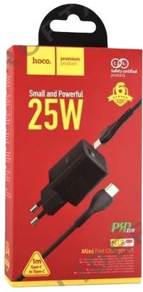 Сетеве Зарядне Устройство HOCO N19 Rigorous PD25W Type-C to Type-C (33289-01_331) | Зображення 1