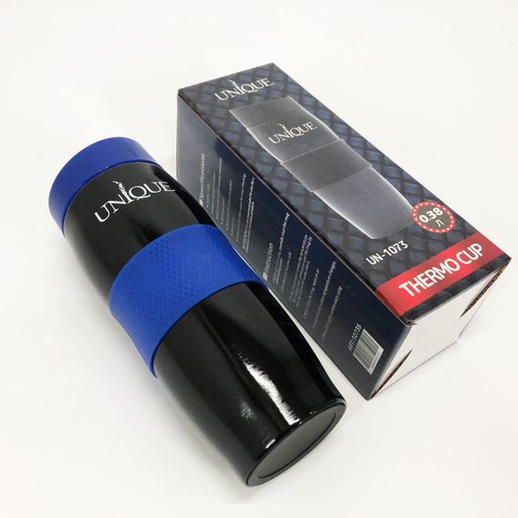 Термокухоль UNIQUE UN-1073 0.38 л, Термос з нержавіючої сталі металевий. Колір: синій | Зображення 9