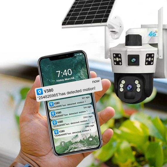 Камера відеоспостереження PTZ WiFi з сонячною панеллю XPRO TP34-4G/TD35 V380PRO (45047-16979_2010) | Зображення 4