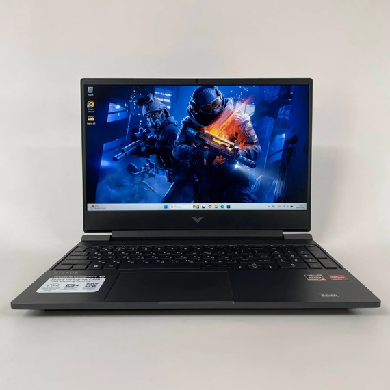Ігровий ноутбук Б-клас HP Victus 15-fb2 / 15.6" (1920x1080) IPS / AMD Ryzen 5 7535HS (6 (12) ядер по 3.3 - 4.55 GHz) / 16 GB DDR5 / 512 GB SSD / AMD Radeon RX 6550M, 4 GB GDDR6, 64-bit / WebCam б/в + Подарунок Бездротова миша / USB | Зображення 1