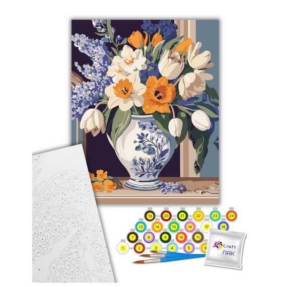 Картина за номерами "Весняні квіти" 13154-AC 40х50 см | Зображення 1