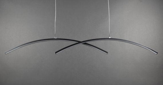 Люстра світлодіодна підвісна LED світильник для квартири на стелю лед 27843 Чорний 20-150х6х100 см. | Зображення 3