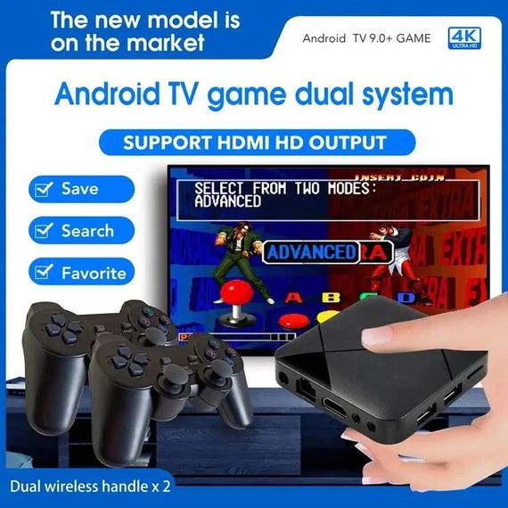 Игровая приставка ретро Android TV 10 4G Wi-Fi HD, Портативная ретро консоль OI-505 для телевизора | Зображення 6