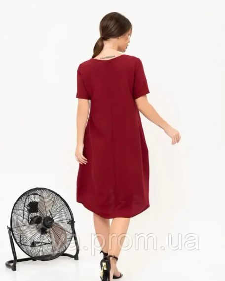 Платье для женщин цвет бордовый размер L FI_007671 | Зображення 2