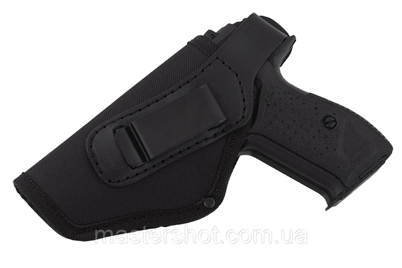 Кобура для ЛІВШІ для Форт-12 поясна  прихованого внутрішньобрючного носіння на скобі oxford 600d/ шкіра чорна 0012551 ms