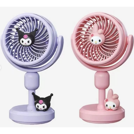 Чарівний мінівентилятор настільний з персонажами Kurumi, Melody, Cinnamoroll, вентилятор на акумуляторі з USB-підзарядкою | Зображення 2