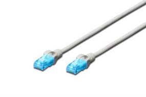 Патч-корд DIGITUS CCA CAT 5e UTP, 0.5м, AWG 26/7, PVC, серый (DK-1512-005)