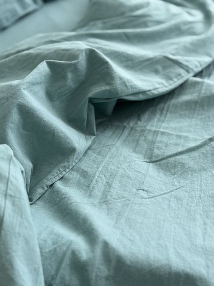 Постільна білизна двоспальне Dushka Home Варена бавовна преміум 21681 180х215 см бірюзова | Зображення 1