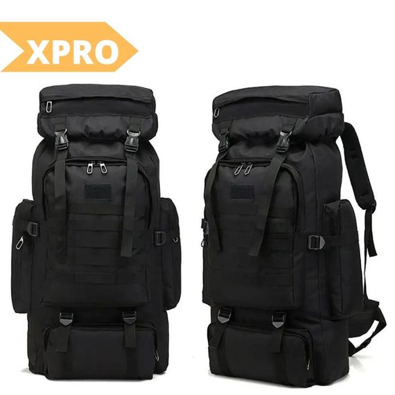 Тактичний рюкзак XPRO на 80 л, Армійський рюкзак ЧОРНИЙ (GR- 170_1070) | Зображення 1