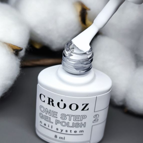 Однофазний гель лак Crooz One Step Gel Polish №02 (білий) 8мл