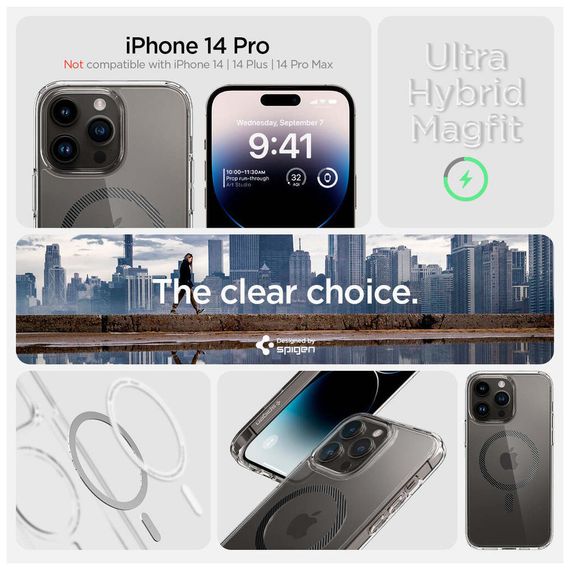 Чохол до мобільного телефона Spigen Apple iPhone 14 Pro Ultra Hybrid MagFit, Carbon Fiber (ACS04971) | Зображення 2