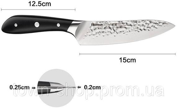 Нож поварской Fissman Hattori 15см hammered из нержавеющей стали | Зображення 1