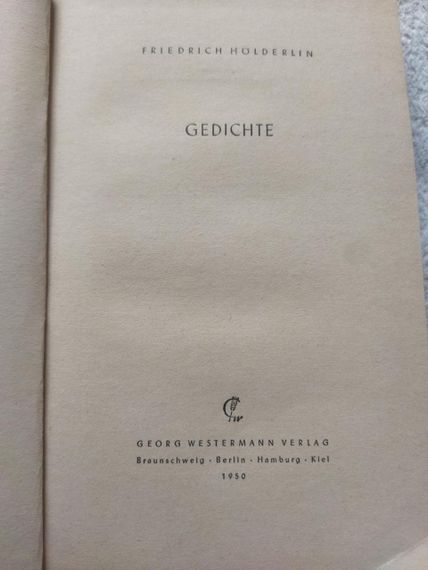 Friedrich holderlin Gedichte 1950 рік німецькою мовою | Зображення 2