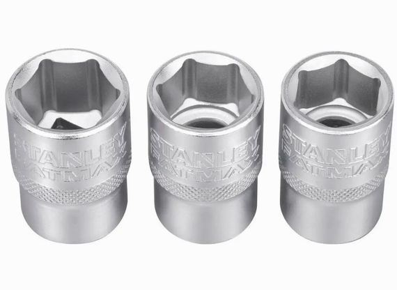Набір торцевих головок Stanley 1/2 Maxi Drive із шестигранним профілем 3 шт (FMMT17094-0) | Зображення 1
