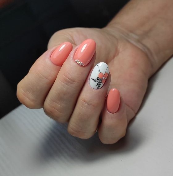 Гель-лак Moon Full Summer №614 темный персик 8мл