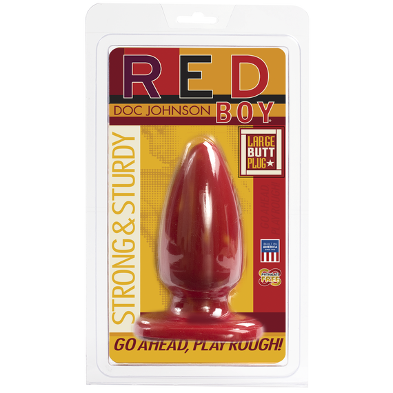 Анальна пробка-втулка Doc Johnson Red Boy - Large 5 Inch, макс. діаметр 5,5 см | Зображення 1