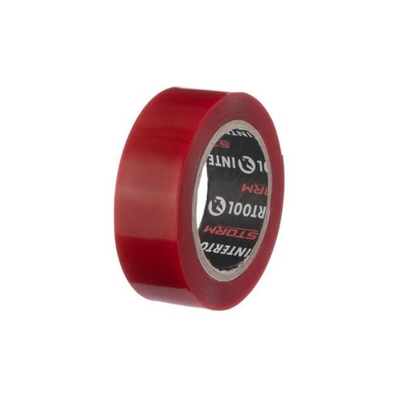 Стрічка клейка двостороння STRONG FIX 2 м, 19*0,5 мм, прозора, акрил, STORM INTERTOOL KT-0823