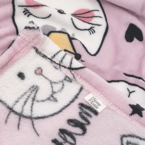 Плед Ardesto Flannel 160х200см, 100% поліестер, котики (ART0132PB) | Зображення 1