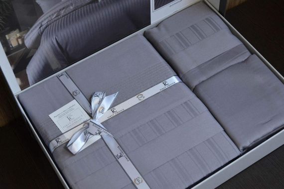 Комплект постільної білизни First Choice Deluxe Satin DARK 200х220 New Trend Quick Silver | Зображення 4