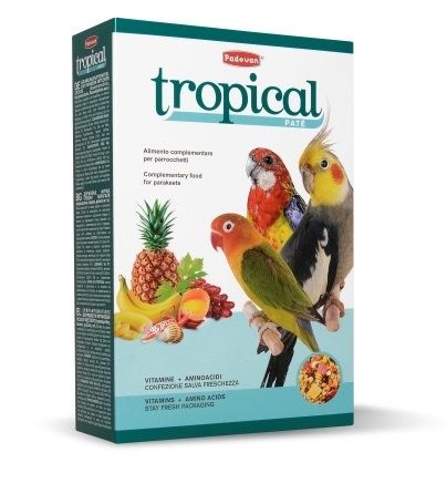 М'який корм для середніх папуг Padovan Tropical Patee, 700 гр