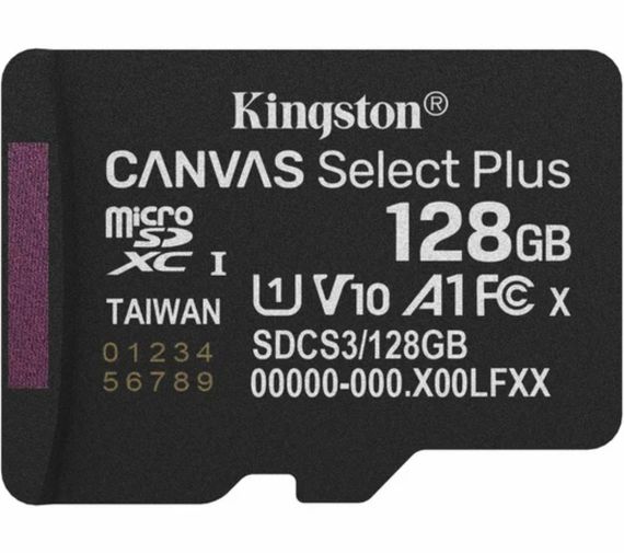 Карта памяти microSDXC (UHS-1) Kingston Canvas Select Plus Gen3 128Gb Class 10 А1 (R-150MB/s) | Зображення 2