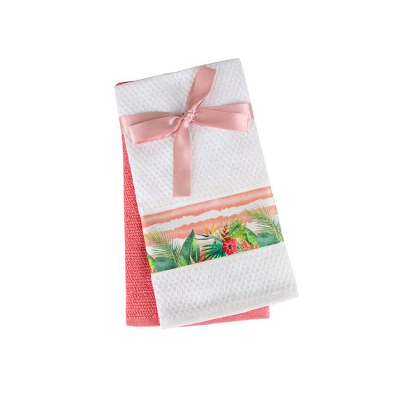 Набір рушників Home and More 10148 Туреччина 40*60 см  Бавовна Білий з рожевим