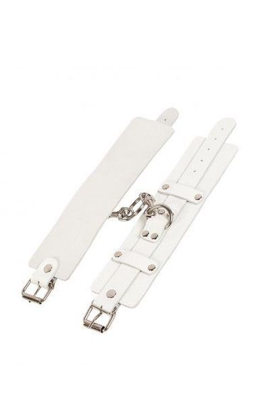 Оковы Leather Dominant Leg Cuffs, White Sex Aura | Зображення 1