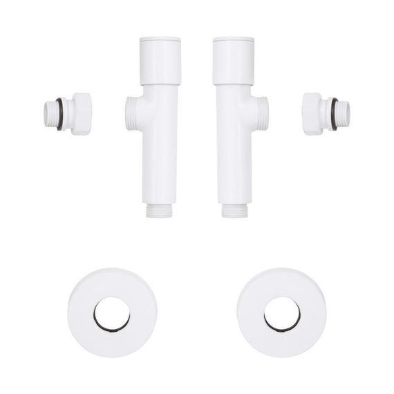 Комплект кранов Thermo Alliance Standart 1/2" Н для полотенцесушителя угловой белый SF395W15W | Зображення 4