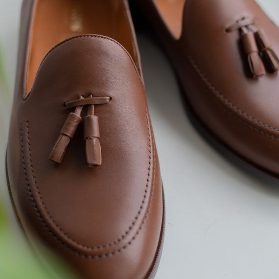 Оригинальные лоферы светло-коричневые 45 размер.