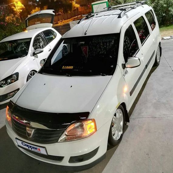 Дефлектор капоту (EuroCap) для Dacia Logan MCV 2004-2014 рр | Зображення 1