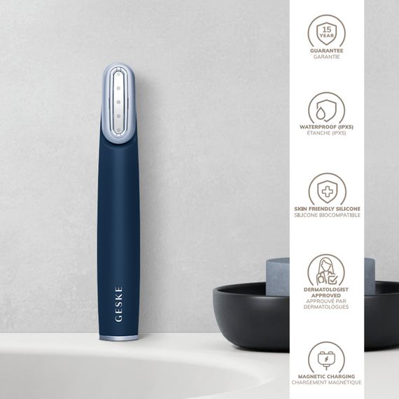 Пристрій для зміцнення і тонізації шкіри обличчя з поворотною головкою GESKE Skin Firming Wand 7в1 midnight | Зображення 2