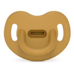 Пустышка Suavinex Colour Essence 0-6 мес, анатомическая силиконовая, желтый. (308083)