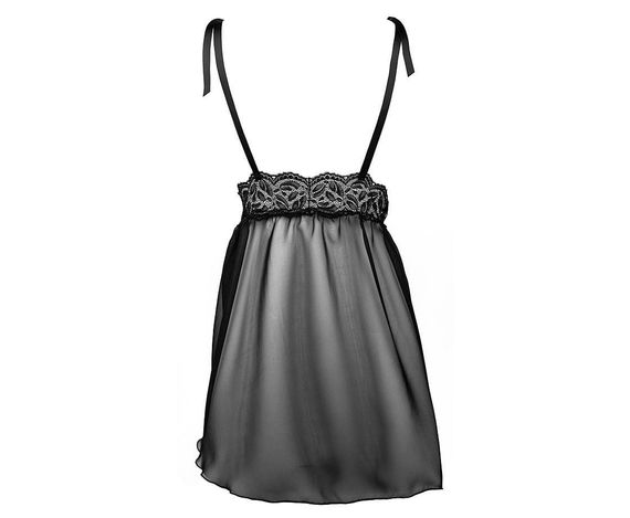 Вишукана сорочка бебі-дол Bracli Satin Paris Чорна M | Зображення 4