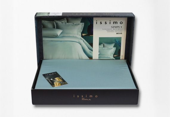 Комплект постільної білизни Issimo Simply Satin 200х220 см Mint Blue | Зображення 6
