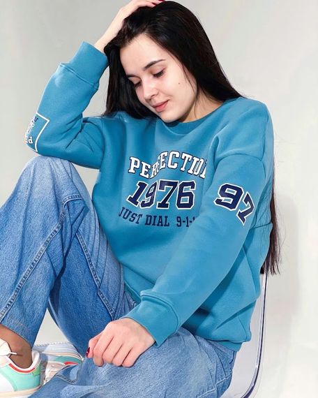 Світшот жіночий Носи своє 54 Блакитний (p-12576-140545) | Зображення 4