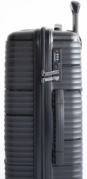 Пластиковый маленький чемодан из поликарбоната 36L Horoso черный | Зображення 2