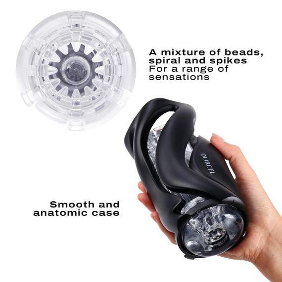 Мастурбатор Dorcel DEEP BLOW BLACK, подвійне використання | Зображення 1