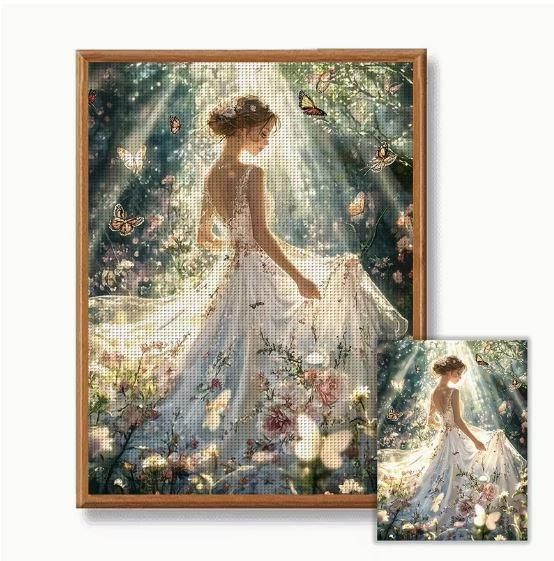 Набор для вышивки крестом JOZYSH "Магия солнечного леса" 14CT, 30x40 см, канва Аида с нанесенным рисунком | Зображення 5