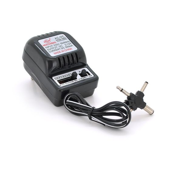 Адаптер питания NSB-988 с регулировкой 3V/4.5V/6V/9V/12V 0.5A, шт. 5.5x2.1