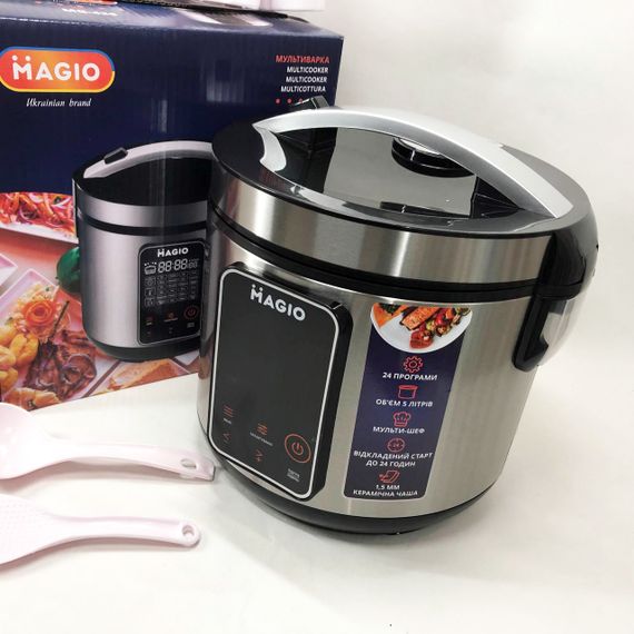 Скороварка пароварка мультиварка, Электронные мультиварки рисоварки, Хорошая бюджетная мультиварка RM-23 | Зображення 3