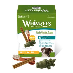 Набір ласощів для чищення зубів у собак середніх порід Whimzees Variety Value Box M, 28 шт