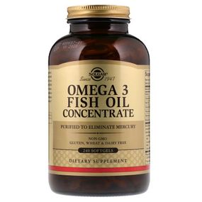 Жирные кислоты Solgar Омега-3 Рыбий жир, Концетрат, Omega-3 Fish Oil Concentate, (SOL-01699) - Топ Продаж!